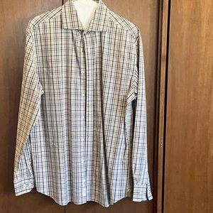 Todd Snyder Blue and Brown Plaid Shirt